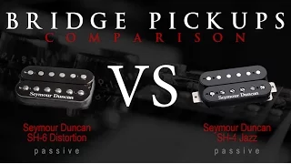 SEYMOUR DUNCAN SH6 DISTORTION vs SH4 JB - Passive Bridge Pickup Guitar Tone Comparison / Review