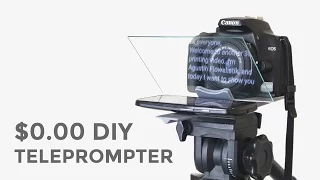 $0.00 DIY Teleprompter for Smartphone or Tablet - Easy 3D Printed How-To