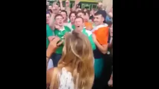 Hundreds of Ireland Fans Serenade French Girl