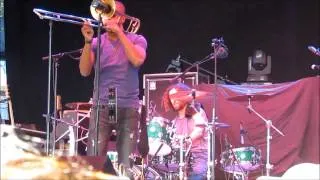 Trombone Shorty plays some brass blues