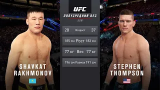 ШАВКАТ РАХМОНОВ VS СТИВЕН ТОМПСОН UFC 4 CPU VS CPU