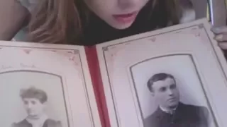 Unintentional ASMR 👻 Girl Showing Old Photobooks from Abandoned Houses