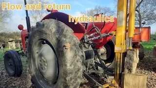 Massey Ferguson 35x flow and return hydraulics