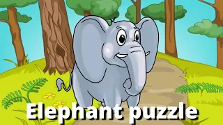 Elephant puzzle animation cute animals