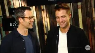 FUNNY Robert Pattinson w/ Guy Pearce "The Rover" Australian Tv Interview 6-6-2014