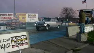 Bill Wamboldt 1955 Chevy Gasser Wheelstand Run, Great Lakes Dragway