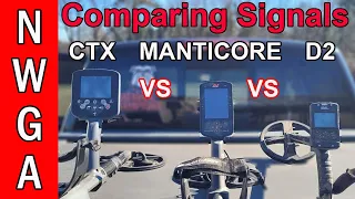 Minelab Manticore: Comparing deep coin signals with the XP Deus 2 and CTX 3030.