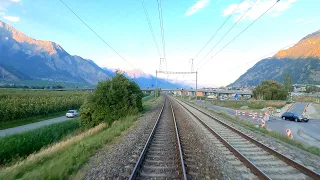 ★ 4K 🇨🇭 St-Maurice - Martigny - Sion cab ride, Switzerland [09.2023] Führerstandsmitfahrt Rhonetal