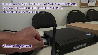 Installation and unboxing of Lenovo ThinkCentre M630e Tiny and Lenovo ThinkVision E24 10 Mon FHD IPS
