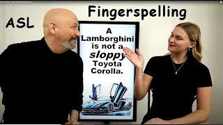 A Lamborghini is not a sloppy Toyota Corolla (10 ways to fingerspell the letter "E") (ASL)