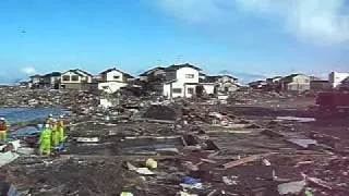 東日本大地震で宮城県亘理町荒浜は大津波15mで壊滅残酷だ