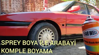 Sprey boya ile arabayı komple boyamak ( spray painting car)