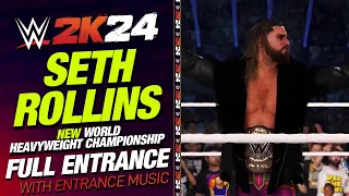 SETH ROLLINS WWE 2K24 WWE WORLD HEAVYWEIGHT CHAMPION ENTRANCE - #WWE2K24 SETH ROLLINS  ENTRANCE