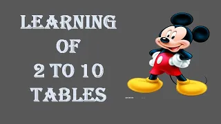 2 to 10 Tables in English | multiplication table | tables