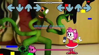 FNF Rainbow Friends Chapter 1 vs Sonic Alive Sings Sliced Pibby | Annoying Orange FNF Mods