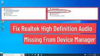 Fix Realtek High Definition Audio Missing from Device Manager Windows 11/10 [Solved]