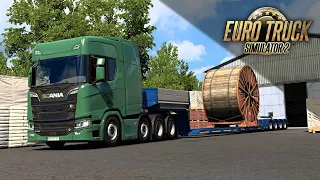 CARGA PESADA  ROLO DE CABO INDUSTRIAL 34 TONELADAS [EURO TRUCK SIMULATOR 2]