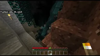 first encounter with a Warden (Minecraft)