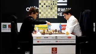 Magical Knight Endgame!!! Magnus Carlsen Vs Maxime Vachier-Lagrave - Blitz Chess 2017 Norway