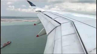 Singapore Airlines Airbus A350-900 Amazing Approach & Landing at Singapore Changi Airport