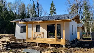 We have built a German wooden house. Fast construction technology