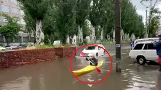 НЕБЫВАЛЫЕ ЛИВНИ В УКРАИНЕ, город ДНЕПР под водой