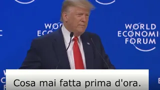 Trump SUB ITA World Economic Forum (WEF) 2020 Discorso Completo