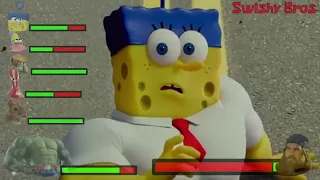 SpongeBob Movie: Sponge Out of Water Burger Beard Scene With Healthbars (Re-Upload)