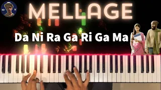 #Mellage Piano Cover with Lyrics | Swathi Mutthina Male Haniye | Raj B Shetty | Madhuri Seshadri