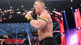 John Cena returns to WWE: Raw, December 28, 2015