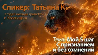 Мой 5 шаг. С признанием и без сомнений. Татьяна К. Спикерская. Анонимные алкоголики