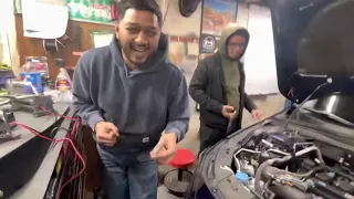 Alvin installing air suspension on a Honda Accord
