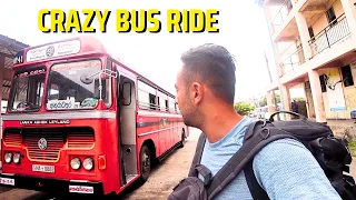 Bus Drivers in Sri Lanka are Crazy - $1.30 Bus Ride in Sri Lanka 🇱🇰