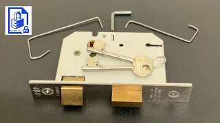 (233) Union Mortice Lever Lock picked open the easy way using 2 pick wires and a keyway support bar