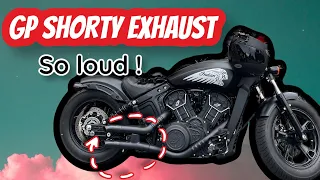 Indian scout bobber GP shorty slip on exhaust #exhaustsound