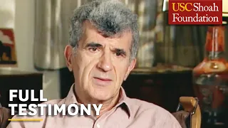 Holocaust Survivor and Distinguished Author Sigmund Tobias | Full Testimony | USC Shoah Foundation