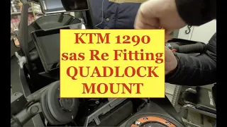 KTM Re fit Quadlock all weather charger and quick release mount to KTM 1290 super adventure s.