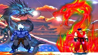 [Street Fighter Mugens] Oni Vs Ice RYu HIGHLY INSANE BATTLE