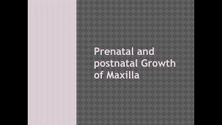 Growth of maxilla
