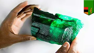 Giant green emerald found in Zambian mine - TomoNews