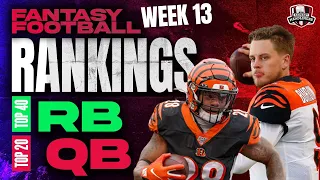 Fantasy Football Rankings - Week 13 Running Back / Quarterback Rankings - Fantasy Football Advice