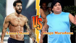 Lionel Messi VS Diego Maradona Transformation 2023 ★ Legends Of Argentina Football