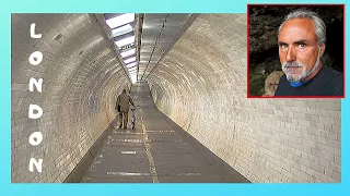 LONDON: Greenwich Foot Tunnel runs under RIVER THAMES in Greenwich #travel #london