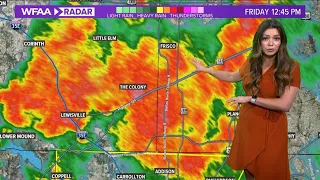 UPDATE: Latest on severe thunderstorm warning in DFW area