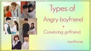 Types of angry boyfriend + Convincing girl monthwise 😡🥺