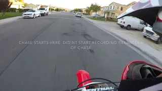 dirt bike chased by truck!