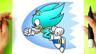 How to DRAW ICE SONIC step by step [ Draw and Color ]