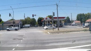 Light rail vs Car Collision caught on Big Rig Dash Cam 6/23/17