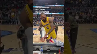 Why does LeBron James throw powder in the air?