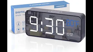 Sound-activated display LED Digital Alarm Clock with Temperature